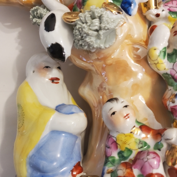 Vintage Porcelain Chinese Tree Prosperity figure - Picture 9 of 14